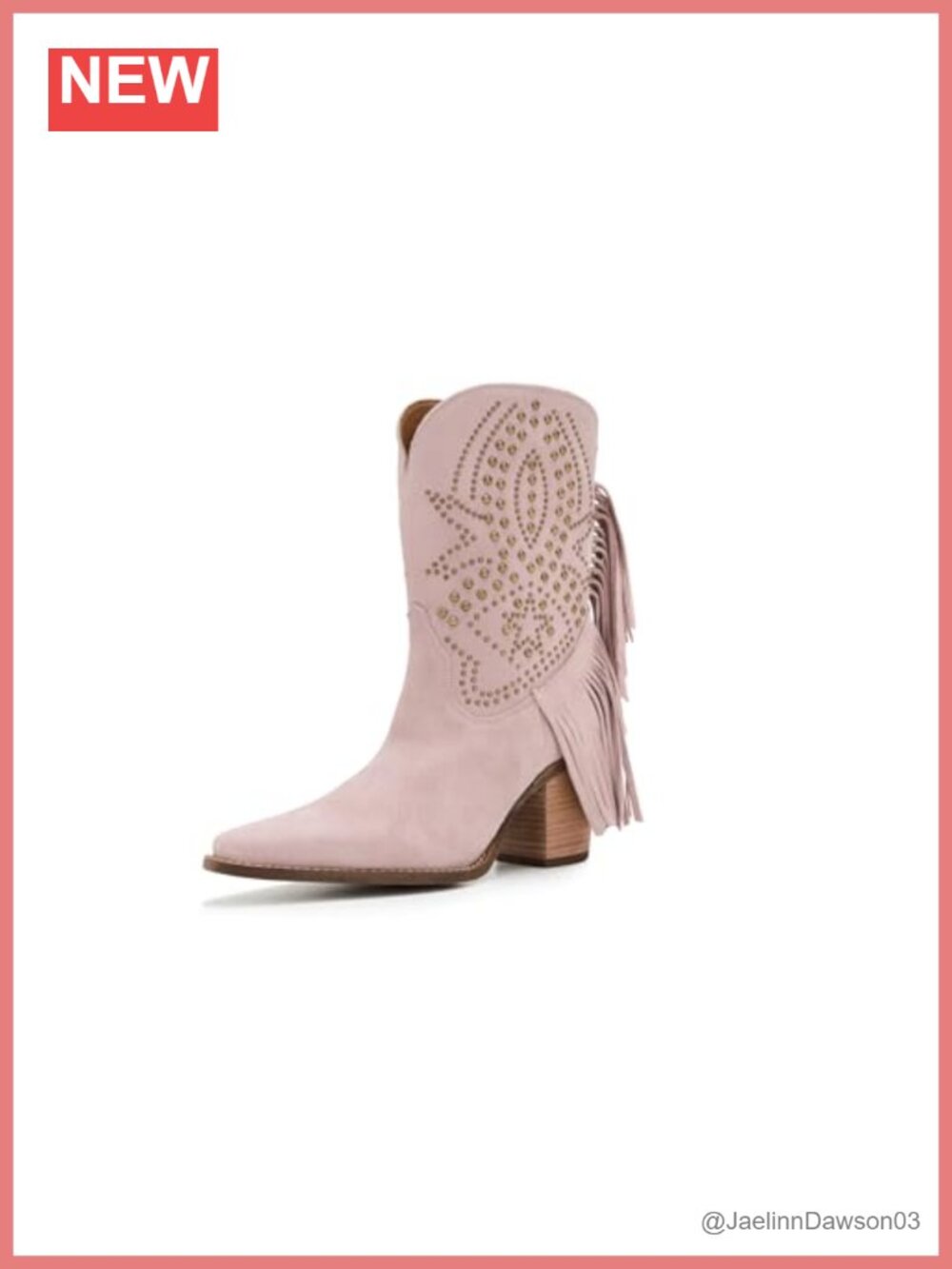 Dingo Suede Mid Calf Casual Boots Pull On Block Heel Western